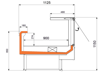 Chladicí vitrína Quadro Stream 1875